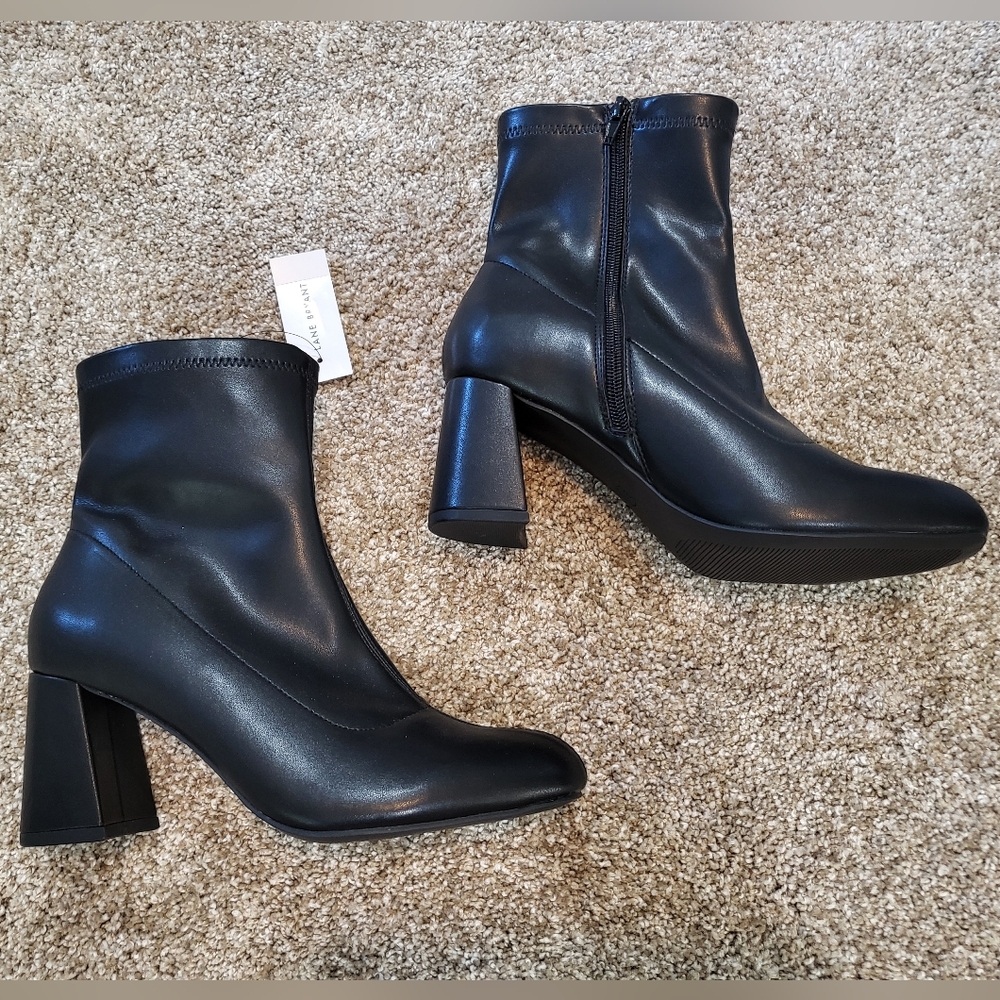 Lane Bryant Dream Cloud Faux-Leather Dressy Bootie